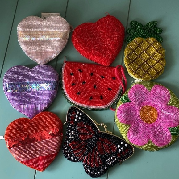 Handbags - Lot of 8 Beaded Jewelry or Coin Bag or Pouch